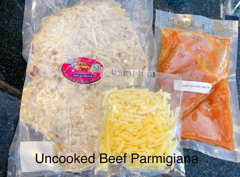 UNCOOKED AUSSIE BEEF PARMIGIANA