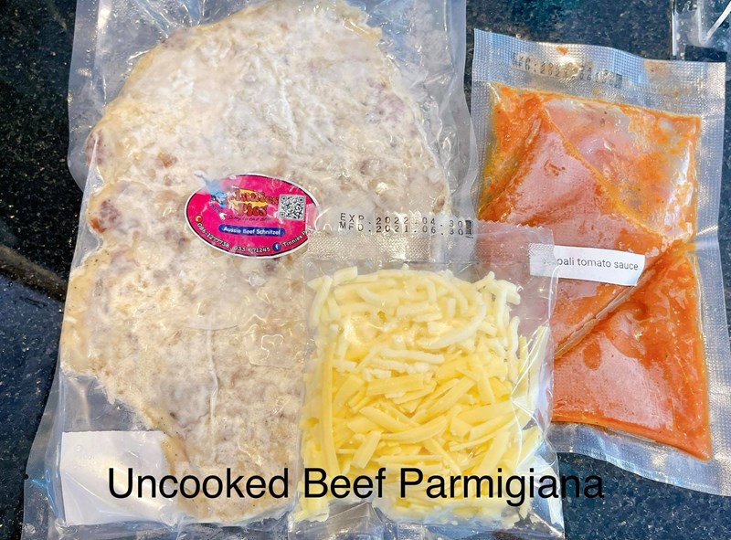 UNCOOKED AUSSIE BEEF PARMIGIANA